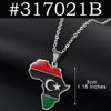 Anniyo 3CM Hip-hop Africa Map Pendant Necklaces Stainless Steel Algeria Morocco Egypt Tunisia Libay Jewelry #316621