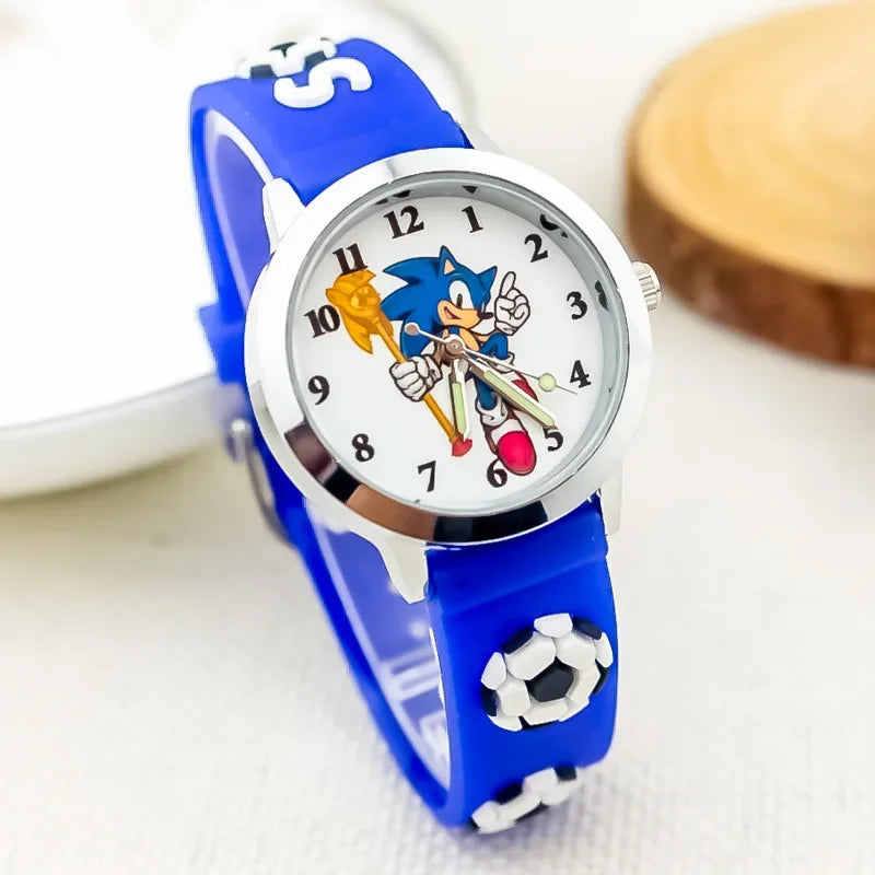 Sonic The Hedgehog Children's Watch Silicone Wtrap Quartz Watch  Outdoor Use For Children Sports Luminous Pointer Birthday Gifts