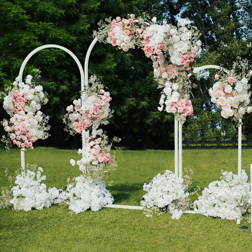 Metal Arch Backdrop Stand Set of 3 Wedding Arch Frame for Birthday Party Banquet DIY Balloon Arbor Frame