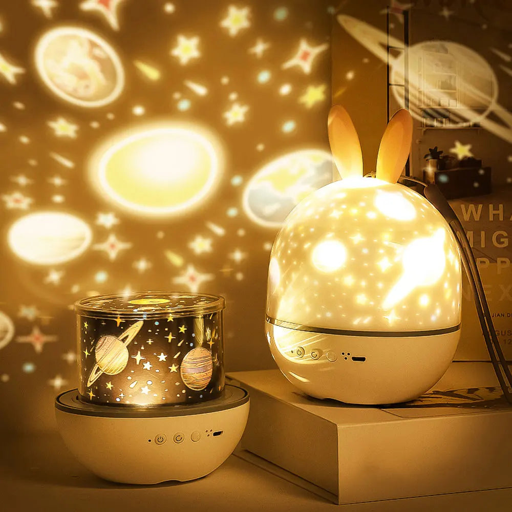 Rabbit Fairy Projection Light Night Light Multi-scene Starry Light Festive Party Atmosphere Light Lovely Gift