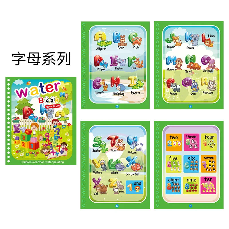 Children DIY Magical Water Painting Book Toddler Early Education Toys Reusable Magic Drawing Coloring Creativity Board For Kids