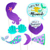 18 Styles Mermaid Props Photo Booth Accessory Birthday Decor Favor Supplies Handheld Camera Props Party Photo Booth Decorations