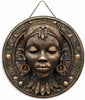 Unique African Mask Circular Wooden Sign with Artistic Design, Suitable for Home, Caf É, Bar, Office, Party Decoration, Gifts