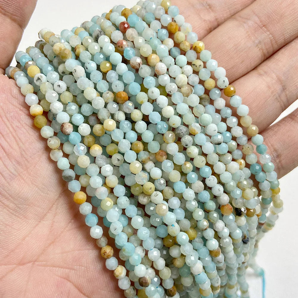 Mixed Natural Raw Stone Quartz Beads Loose 2 3 4MM Small Gem Spacer Beads For Making Necklace Bracelet Waist Chain Jewelry Diy