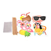 21pcs Flamingo Photo Booth Props Tropical Hawaiian Summer Hen Party Accessories