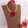 4ujewelry  African Wedding Coral Beaded Fine Jewelry Set For Women High Quality 2023