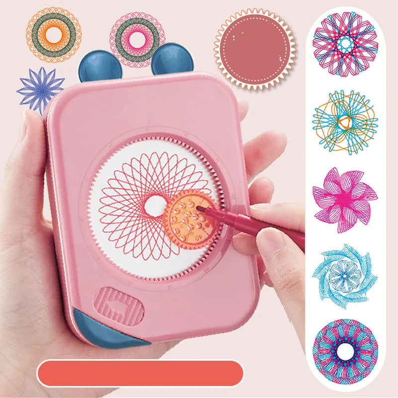 Magic Spirograph Drawing Toys Painting Template Multi-function Accessories Geometric Ruler Drafting Tools Storage Set Kids Toys