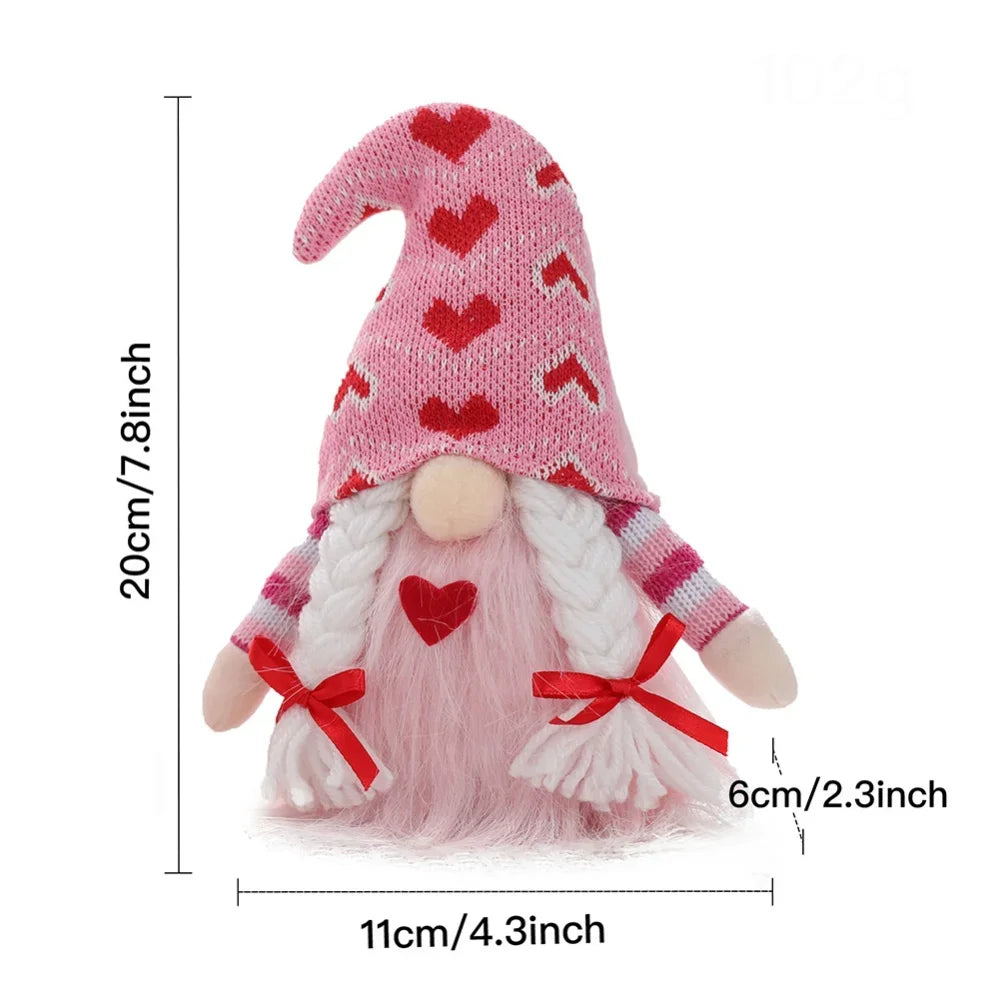 Faceless Gnome Plush Doll for Wedding Valentines Day Decorations for Mother's Day Home Desktop Ornament Xmas New Year Gifts