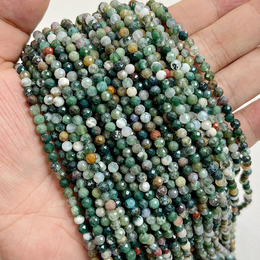 Mixed Natural Raw Stone Quartz Beads Loose 2 3 4MM Small Gem Spacer Beads For Making Necklace Bracelet Waist Chain Jewelry Diy