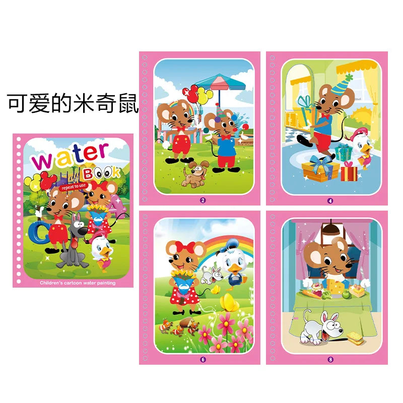 Children DIY Magical Water Painting Book Toddler Early Education Toys Reusable Magic Drawing Coloring Creativity Board For Kids