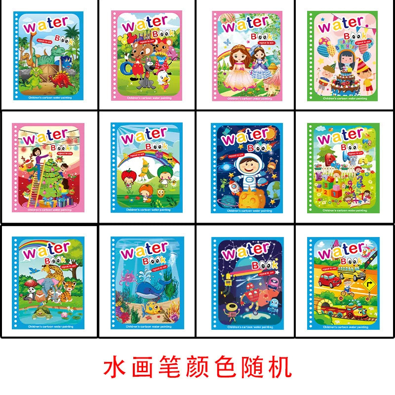 Children DIY Magical Water Painting Book Toddler Early Education Toys Reusable Magic Drawing Coloring Creativity Board For Kids