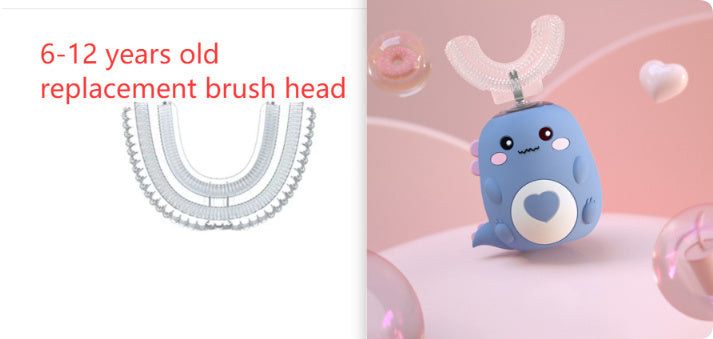 Children'S Electric Toothbrush Food Grade Silicone Oral 360 Degree Automatic Usb Charging Smart Children'S Toothbrush U-Shaped