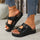 Women's Thick-soled Fashion Double-row Diamond Slippers Vacation Beach Shoes