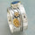 Aquamarine Ring  Water Drop Two-tone Alloy - Luxeventshub