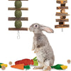 16Pcs Rabbit Chew Toys Set For Small Animal Teeth Care And Exercise Natural Wood