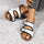 Women's Round Head Soft Bottom Double Buckle One-word Outer Wear Beach Slippers