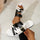 Women's Color Matching Round Head Flat Plus Size Slippers - Luxeventshub