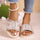 Plus Size Rhinestone Platform Slippers Casual Round Toe Canvas Sandals - Luxeventshub