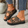 Women's Thick-soled Fashion Double-row Diamond Slippers Vacation Beach Shoes