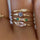 Square Zirconium Four-piece Diamond Ring - Luxeventshub