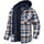 Men's Plaid Hooded Coat Winter Warm Button Zip-up Jacket Fashion Casual Thick Padded Long Sleeves Outerwear Clothing