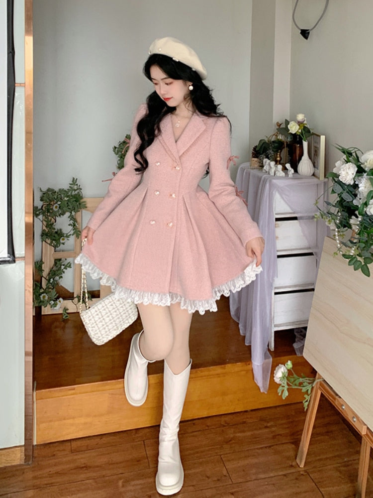Korean Style Lace Party Mini Dress Luxeventshub Korean Style Lace Party Mini Dress Luxeventshub