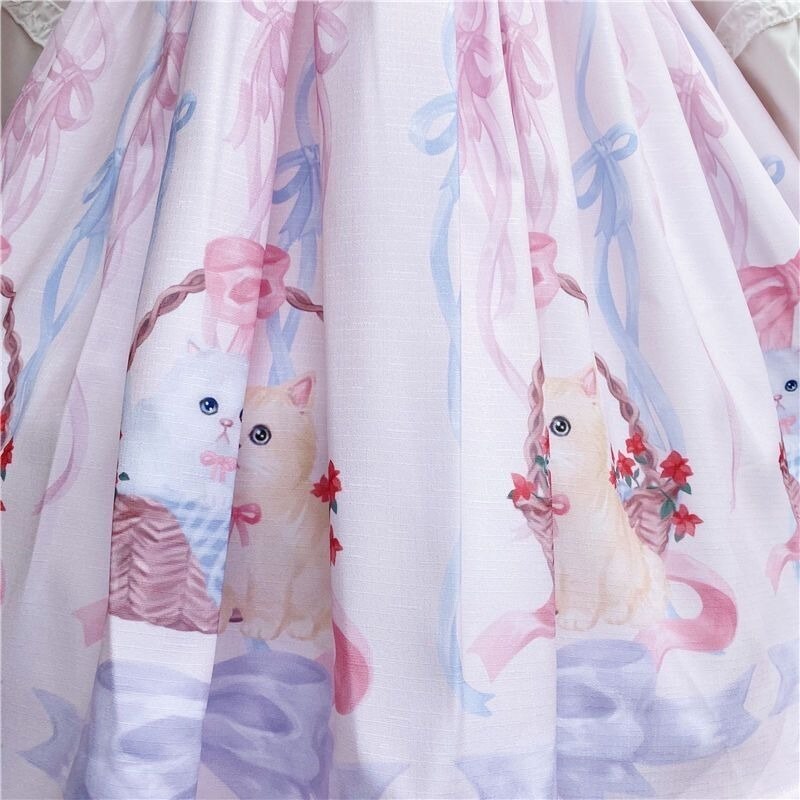 cats tea party dress Angelic Pretty Cat's Tea Party Set in grey, NWT (2019) - Jumperskirt